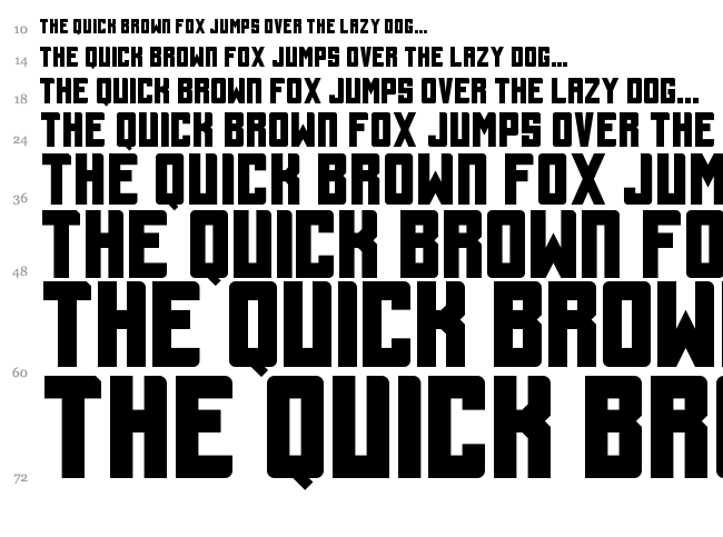 Tall Bolder font waterfall